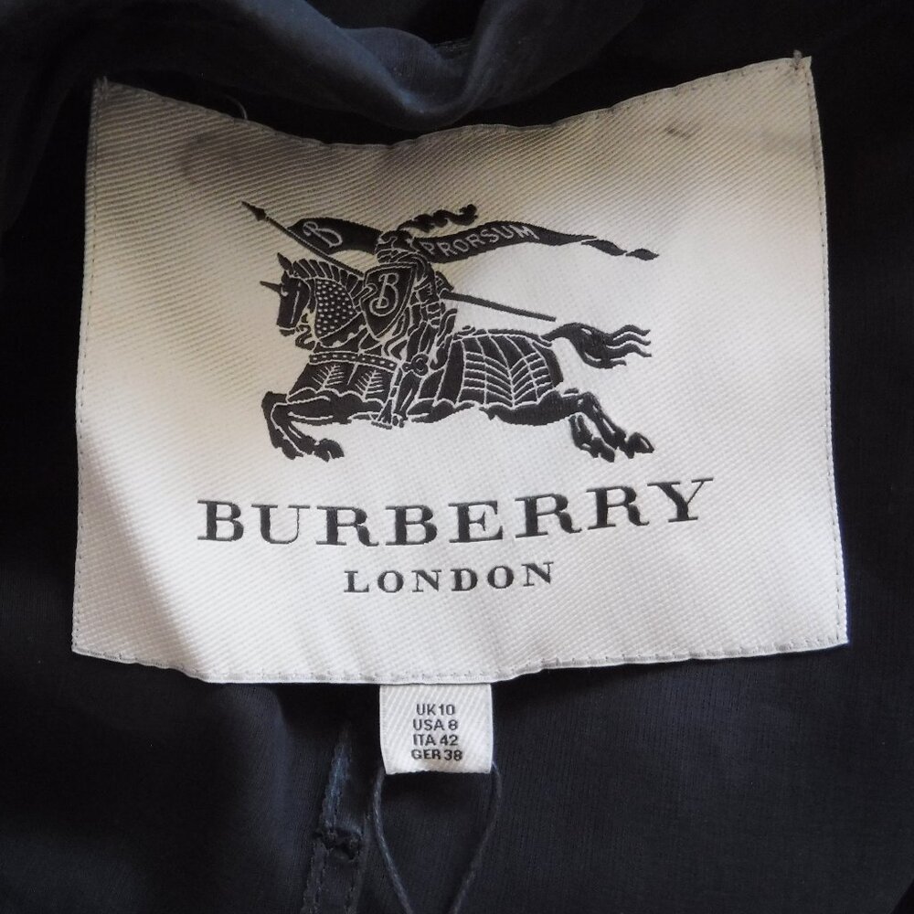 NWT BURBERRY BLACK SILK SHEER TRENCH COAT - Picture 12 of 15